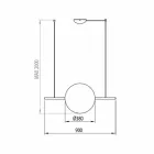 Design Suspension in Glass and Brass with LED Light, 3 Sizes - Alma by Il Fanale Viadurini