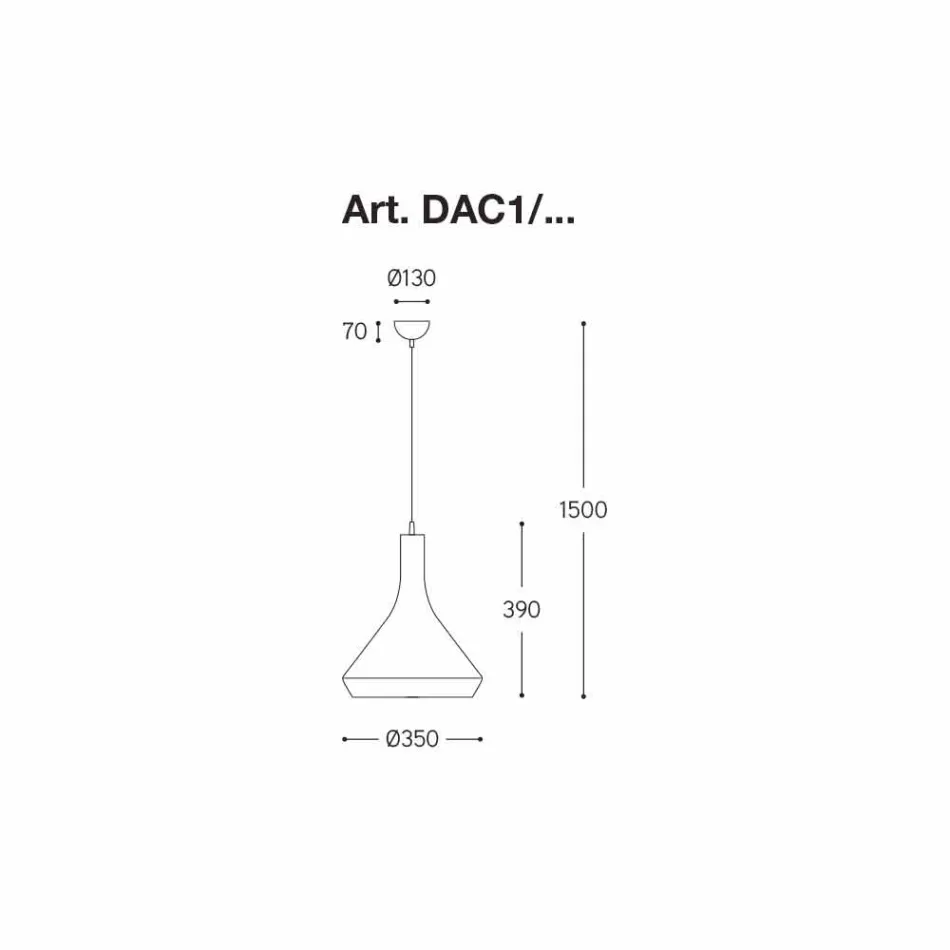 Design Suspension in Aluminium Made in Italy - Cappadocia Aldo Bernardi Viadurini