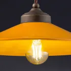 colored ceramic suspension and antique brass Maya Ferroluce Viadurini