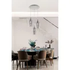 Iron Pendant Lamp with Pyrex Glass Made in Italy for Interior Decorating - Sparta Viadurini