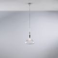 Iron Pendant Lamp with Pyrex Glass Made in Italy - Corinto