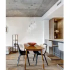 Iron Pendant Lamp with Pyrex Glass Made in Italy for Interior Decorating - Olimpo Viadurini