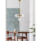 Made in Italy Iron Pendant Lamp for Interior Decorating - Como Viadurini