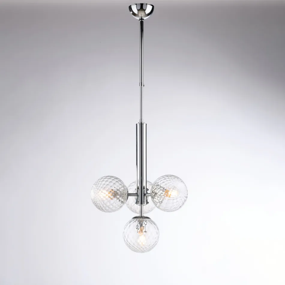 Made in Italy Iron Pendant Lamp for Interior Decorating - Como Viadurini