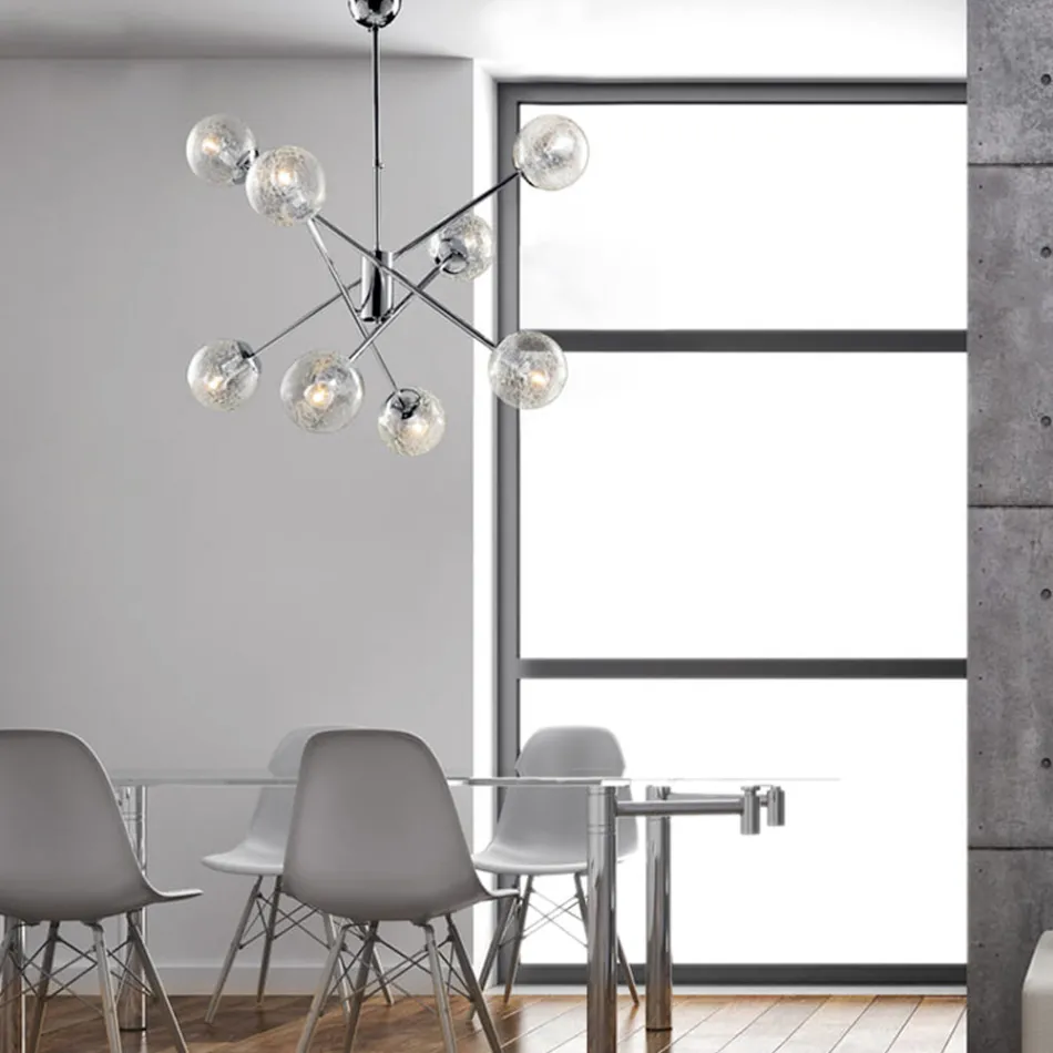 Made in Italy Iron Pendant Lamp for Interior Decorating - Monaco Viadurini