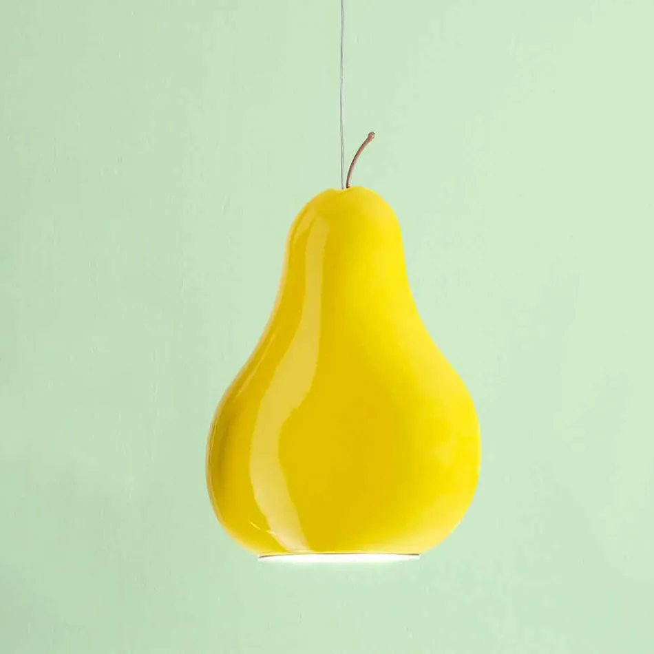 Modern Pear-Shaped Ceramic Suspension - Fruits Aldo Bernardi Viadurini