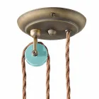 ceramic suspension and downs Britney Ferroluce antique brass Viadurini