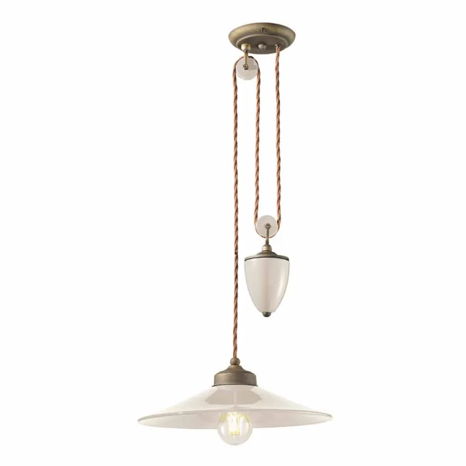 ceramic suspension and downs Britney Ferroluce antique brass Viadurini