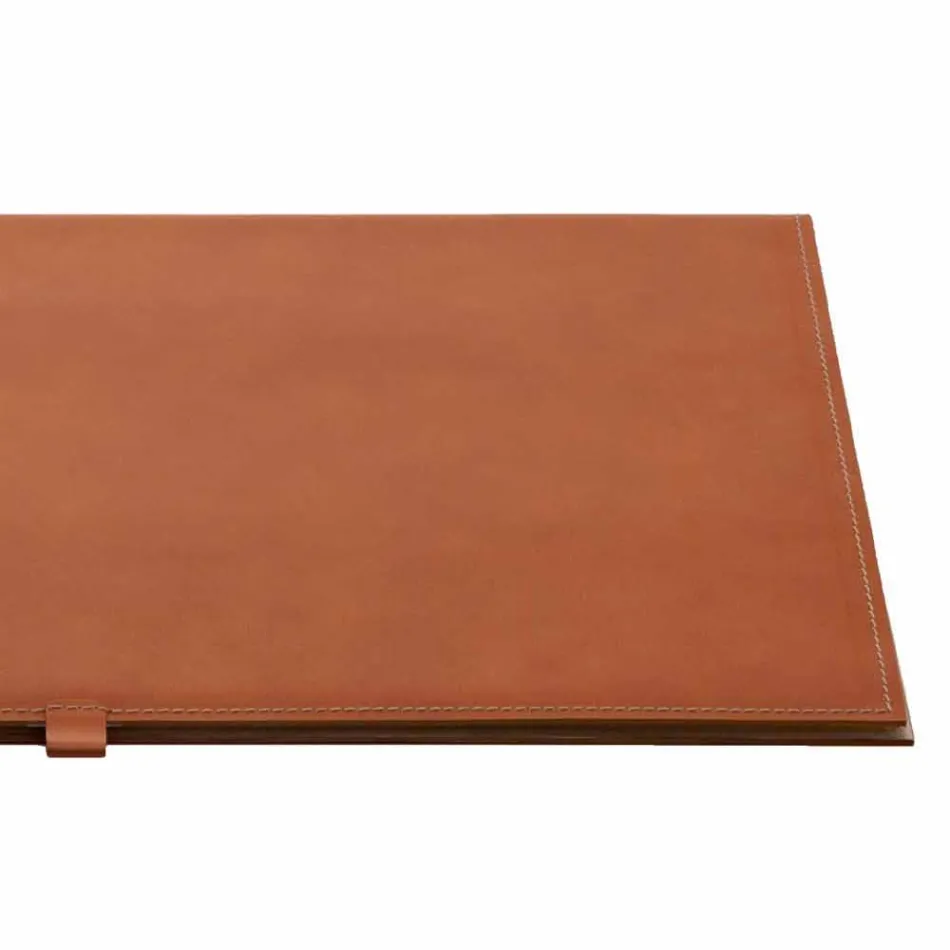 Design Desk Pad in Regenerated Openable Leather Made in Italy - Aristotle Viadurini
