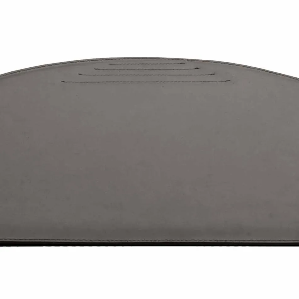 Regenerated Leather Desk Pad with Pen Stop Seams Made in Italy - Medea Viadurini