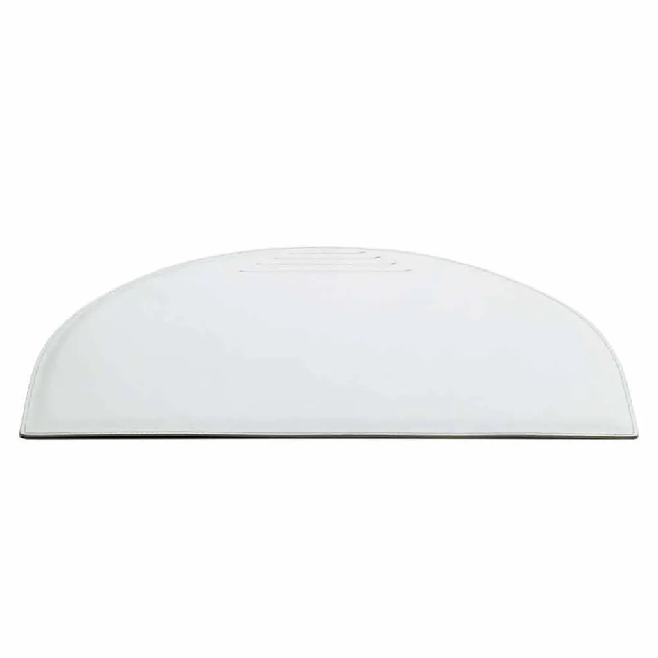 Regenerated Leather Desk Pad with Pen Stop Seams Made in Italy - Medea Viadurini