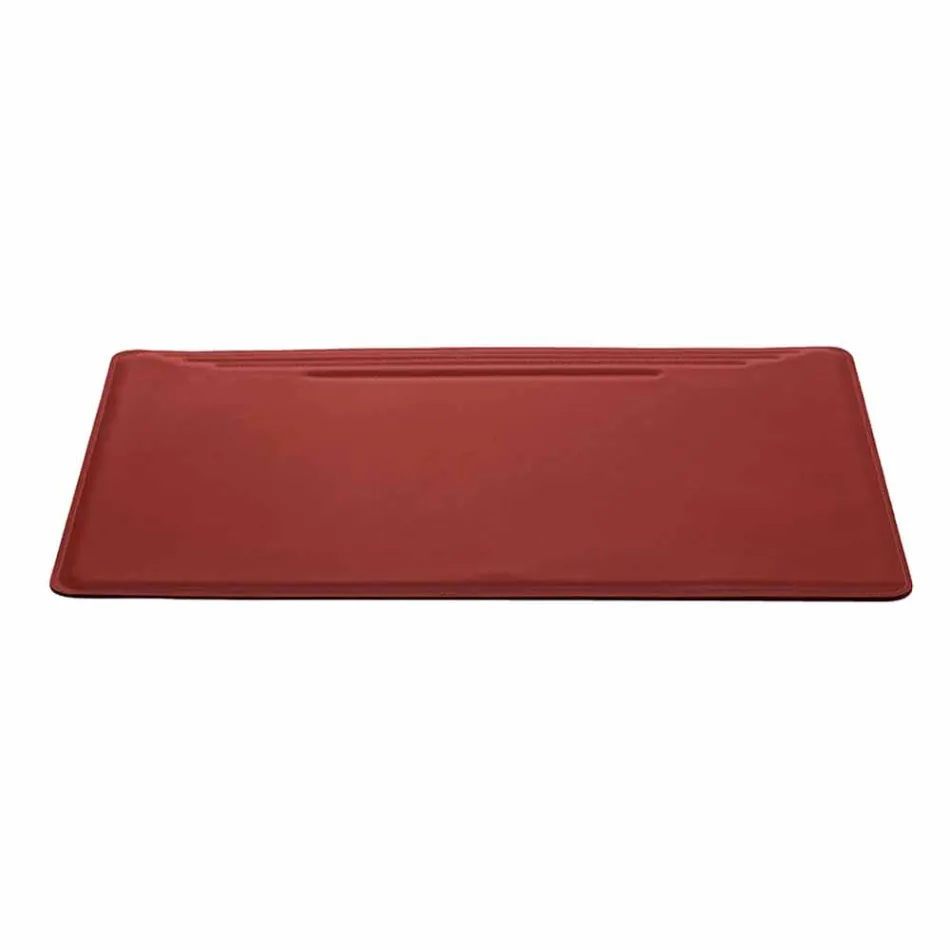 Maxi Desk Pad in Regenerated Leather with Seams Pen Stop Made in Italy - Ebe Viadurini