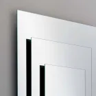 Three-Layer Wall Mirror and Black Structure Italian Design - Plaudio Viadurini