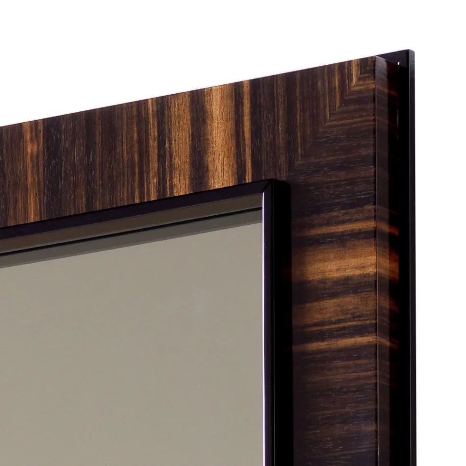 Wall-mounted / floor mirror in ebony wood Grilli Zarafa made in Italy Viadurini