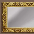 Wooden wall mirror with modern queues handmade in Italy Alex Viadurini