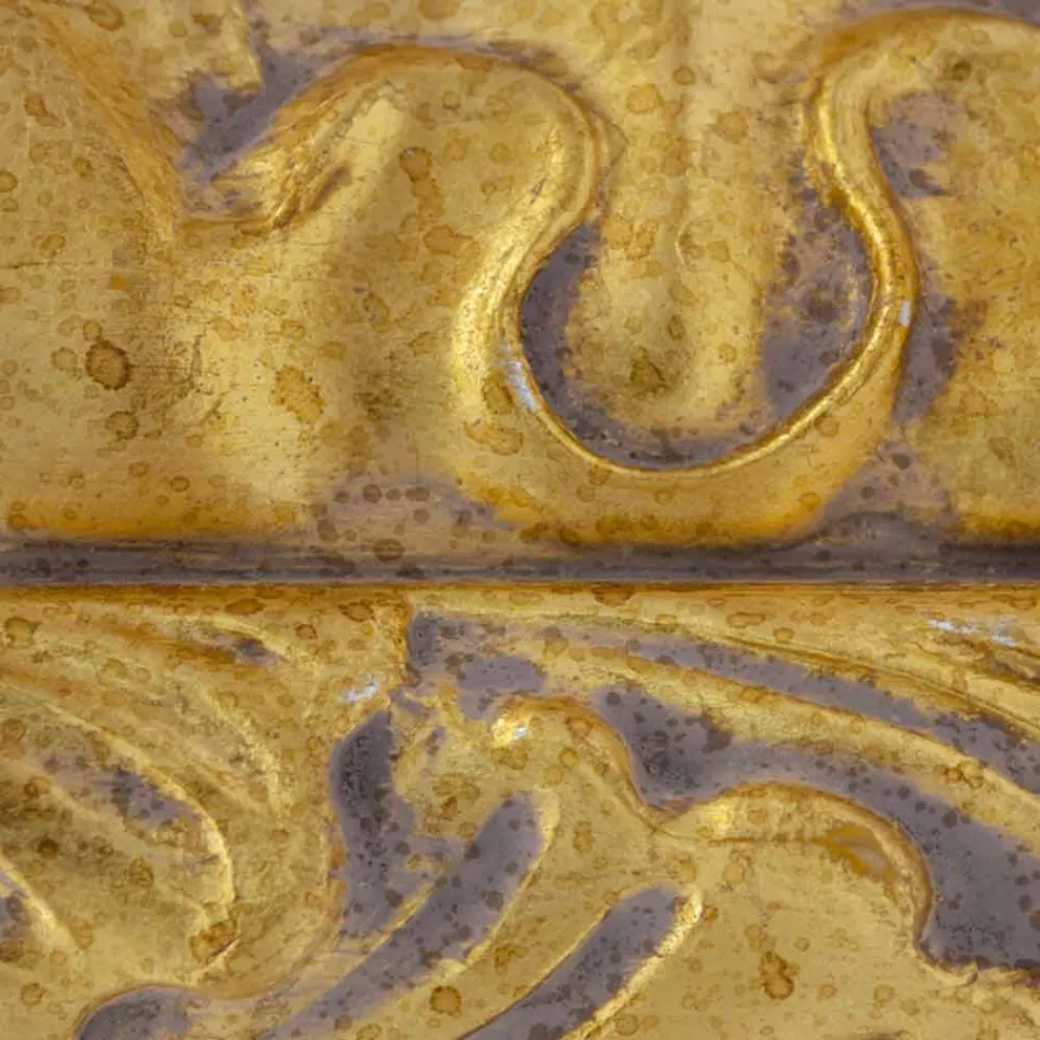 Handmade rectangular wooden wall mirror made in Italy by Nicolò Viadurini