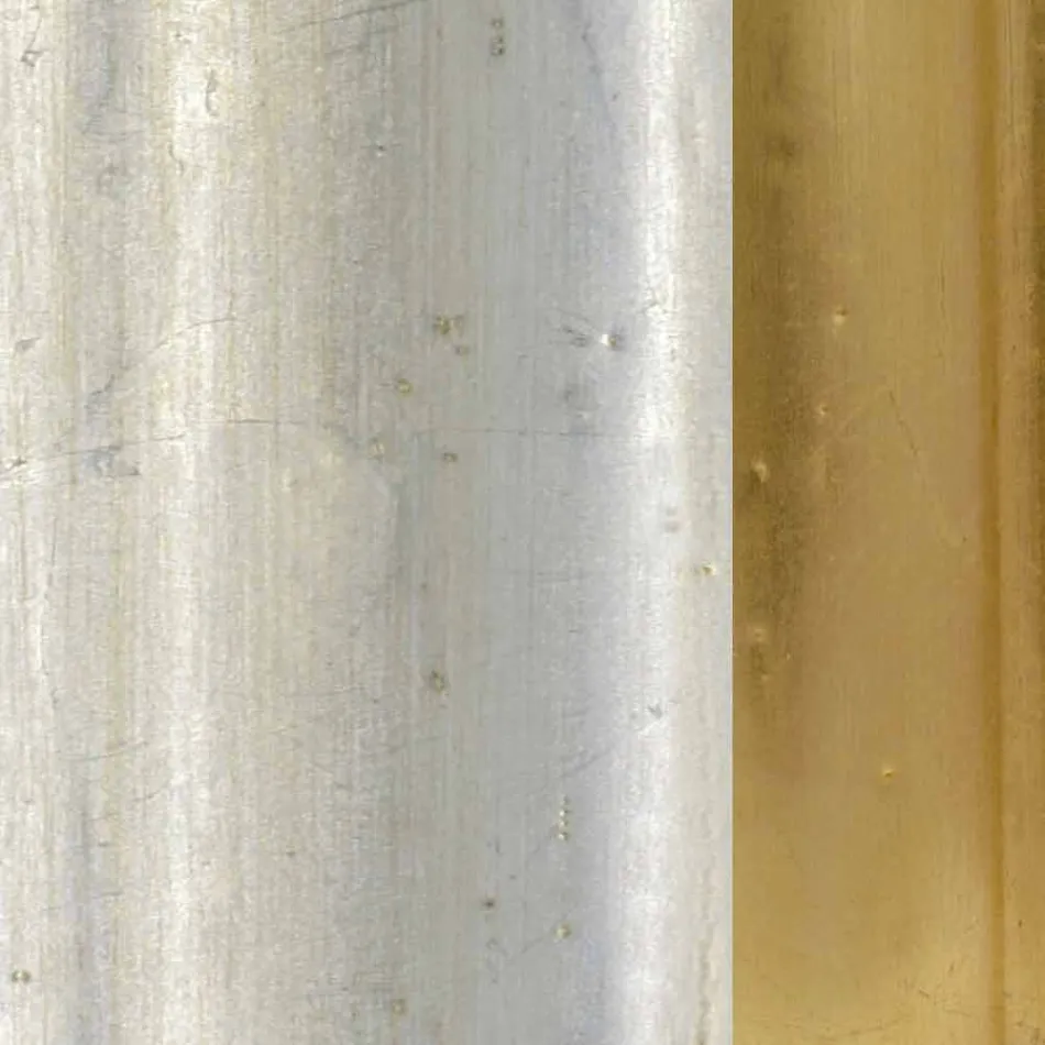 Wall mirror gold, silver handmade wood made Italy Michele Viadurini