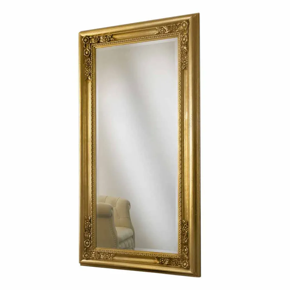 Wall mirror gold, silver handmade wood made Italy Michele Viadurini