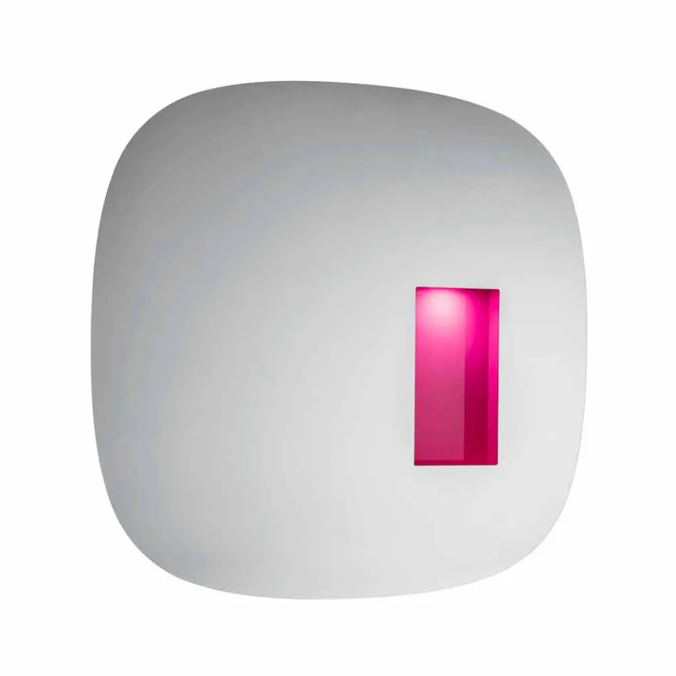 Wall Mirror with Led Light and Pink Compartment Minimal Design Lounge - Matrix Viadurini