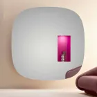 Wall Mirror with Led Light and Pink Compartment Minimal Design Lounge - Matrix Viadurini