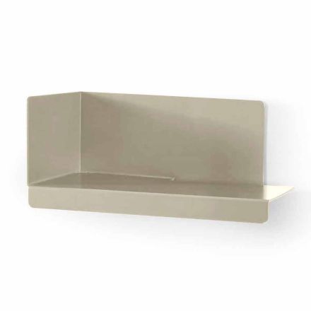 Wall Mirror and 3 Colored Metal Shelves on the Right or Left - Noelle Viadurini