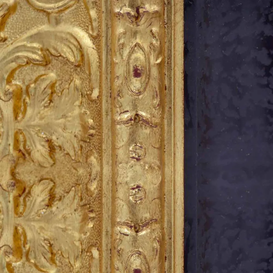 Wall mirror in rectangular wood made in Italy Raphael Viadurini