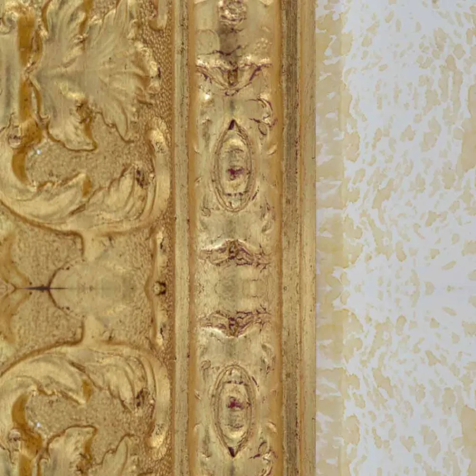 Wall mirror in rectangular wood made in Italy Raphael Viadurini