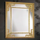 Wall mirror in rectangular wood produced in Italy by Valentino Viadurini