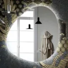 Mirror with Reversible LED Backlighting Made in Italy - Talk Viadurini