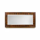 Polished wall mirror in polished ebony and Ada 1 metal Viadurini