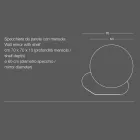 Wall Mirror with Metal Shelf in Various Colours Modern Design - Hera Viadurini