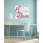 Modern Design Wall Mirror White Red Grey in Wood - Illusion Viadurini