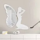 Decorative White Wall Mirror Trilli, made in italy Viadurini