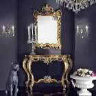 Wooden wall mirror and mdf made in Italy Andrea console table top Viadurini