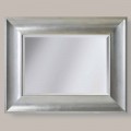 Gold/silver wall mirror in ayous wood, made in Italy, Silvio 