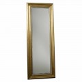 Wooden floor mirror with pedestal, handmade in Italy, Leonardo
