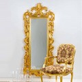 Classic design floor / wall mirror, Guerin gold leaf finish
