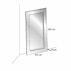 Rectangular Floor Mirror of Modern Design Made in Italy - Salamina Viadurini