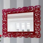 Large Modern Design Wall Mirror in Red Plexiglass - Rosalinda Viadurini