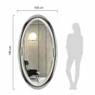 Large Wall Mirror in Crystal Finish Made in Italy - Stilla Viadurini