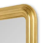 Hand Decorated Wooden Mirror in Gold Leaf Made in Italy - Navona Viadurini