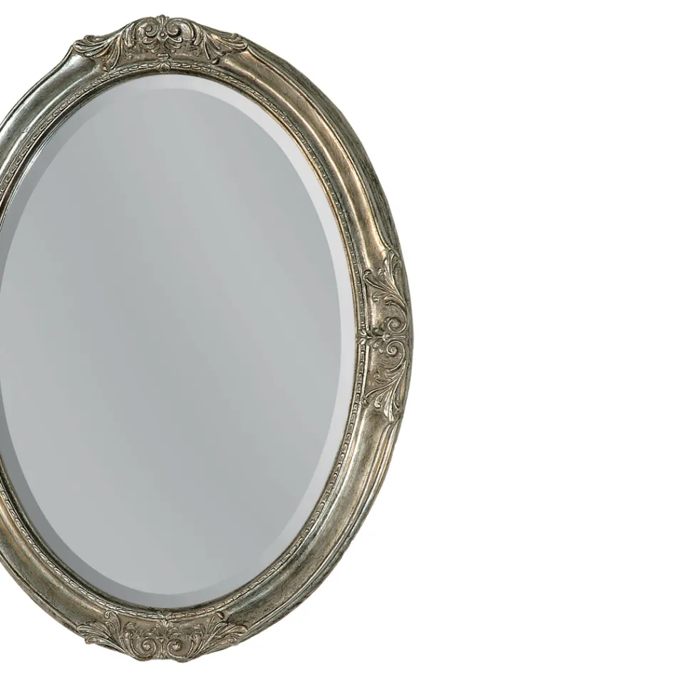 Oval Mirror with Ground Mirror Made in Italy - Avus Viadurini