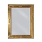 Rectangular Mirror in Lightly Antiqued Gold Leaf Made in Italy - Abeona Viadurini