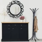 Round Mirror with Openwork Pattern Made in Italy - Ferona Viadurini