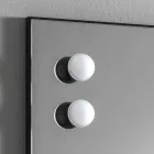 Wall Mirror with 2 Bulbs and Black Aluminium Frame Made in Italy - Frame Viadurini