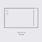 Wall Mirror with 2 Bulbs and Black Aluminium Frame Made in Italy - Frame Viadurini