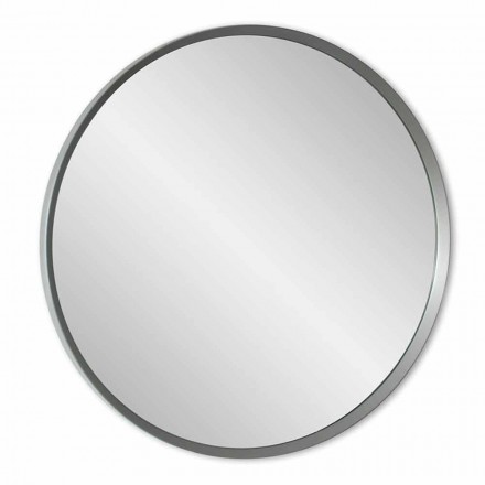 Round Wall Mirror with Lacquered Frame of Elegant Modern Design - Odosso Viadurini