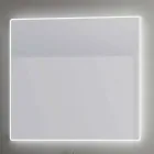 Wall mirror with satin edges, LED illumination, Tessa Viadurini