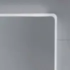 Wall mirror with satin edges, LED illumination, Tessa Viadurini
