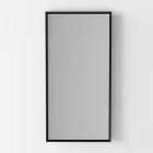 Backlit Rectangular Wall Mirror with Black Frame Made in Italy - Riflessi Viadurini